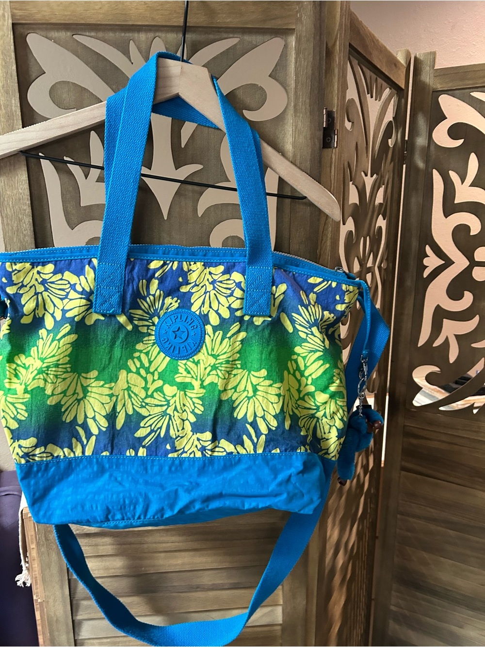 Kipling Tropical/Floral Print Tote Bag